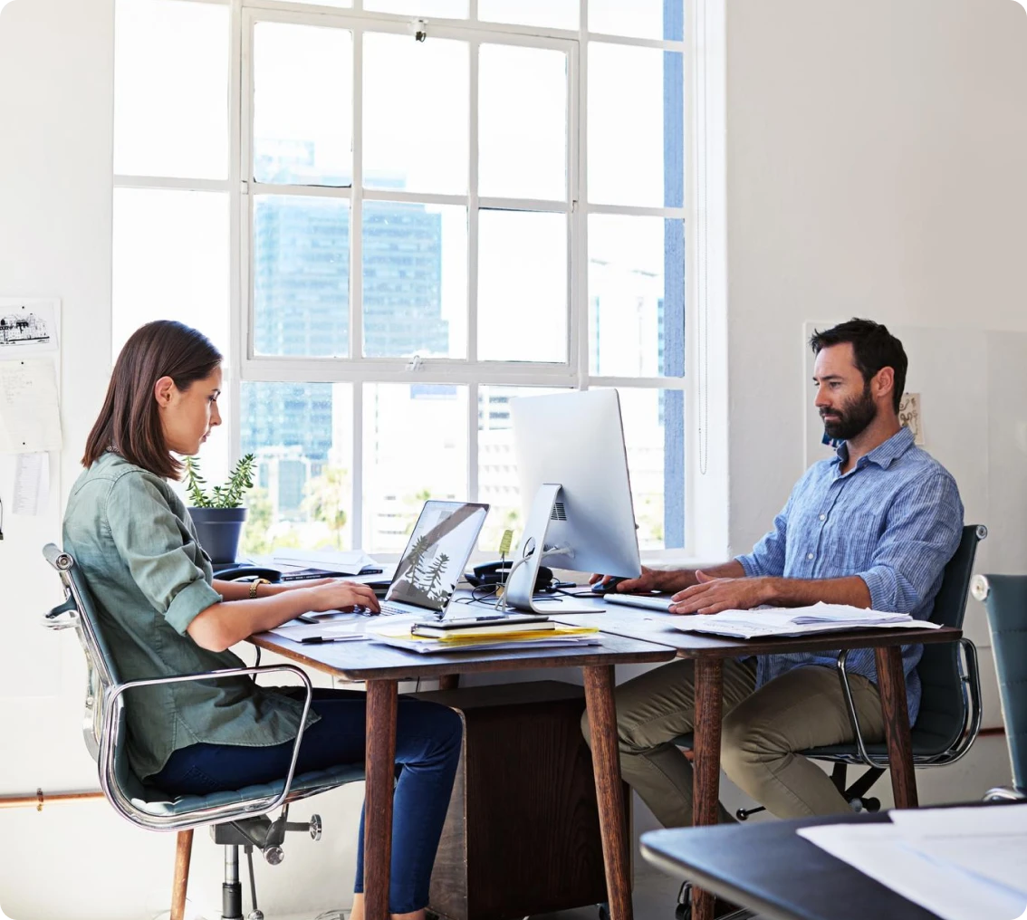 Specialists reviewing a financial recovery case